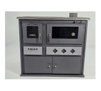 Poele a bois PROMETEY Praktik LUX Doors 11 kW avec four classe None sortie 130 mm