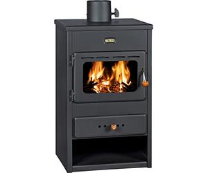 Poêle à Bois, Puissance de Chauffage 9 KW, Acier Noir, caractéristiques du Four Selon la Loi fédérale sur la Protection Contre Les immissions BImSchV Niveau 2, Bois de sciage Classe énergétique