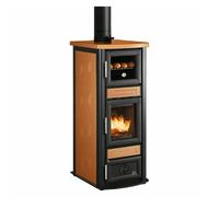 Poêle à bois Royal Stuba avec four 7,1 kW Verkleidung Keramik Lederfarbe