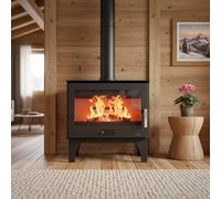 Poêle à bois avec four et plaque de cuisson Pramoda 14 kW