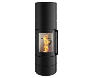 Poêle à bois Spartherm Ambiente A4 H2O 8 kW Indépendant de l'air ambiant / RLU, Revêtement Nero