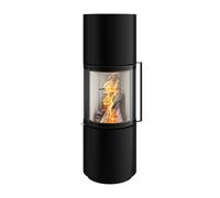 Poêle à bois Spartherm Passo S 6,1 kW Indépendant de l'air ambiant / RLU, Revêtement Nero