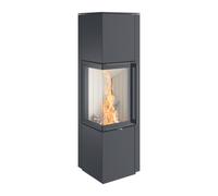 Poêle à bois Spartherm Piko L 5,9 kW Indépendant de l'air ambiant / RLU, Revêtement Nero