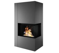 Poêle à bois Spartherm SEE Apollon 2L / 2R 9,8 kW droit, Titan, eboris 1300 ultra, Komplettsatz Schwarz