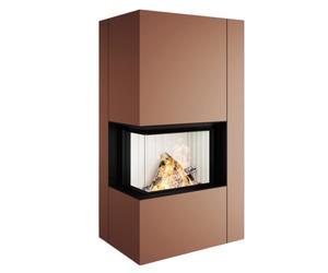 Poêle à bois Spartherm SEE Apollon 2L / 2R 9,8 kW gauche, Kupfer, eboris 1300 ultra, Komplettsatz Elfenbein