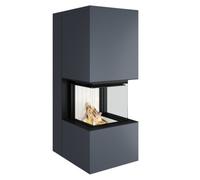 Poêle à bois Spartherm SEE Artemis 9,3 kW Graublau, eboris 1300 ultra, Komplettsatz Elfenbein