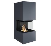 Poêle à bois Spartherm SEE Artemis 9,3 kW Graublau, eboris 1300 ultra, Komplettsatz Schwarz