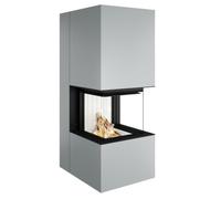 Poêle à bois Spartherm SEE Artemis 9,3 kW Lichtgrau, eboris 1300 ultra, Komplettsatz Elfenbein