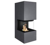 Poêle à bois Spartherm SEE Artemis 9,3 kW Rohstahl, eboris 1300 ultra, Komplettsatz Schwarz
