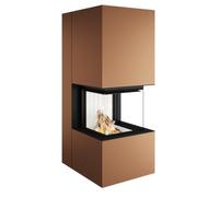 Poêle à bois Spartherm SEE Artemis 9,3 kW Rostbraun-Metallic, eboris 1300 ultra, Komplettsatz Elfenbein
