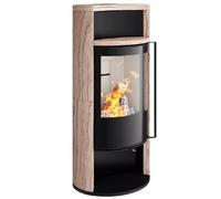Poêle à bois Spartherm Sino City 5,9 kW Indépendant de l'air ambiant, revêtement en grès Sahara