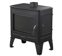 Supra Poêle à bois Vercorse 9 kW Noir Acier 70 m² 55 cm Dessus 150 mm