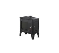Supra Poêle à bois Vercorse 9 kW Noir Acier 70 m² 55 cm Dessus 150 mm