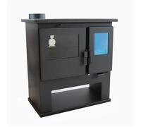 Poêle à Bois Verso CS Lite - 7,7 kW | Plaque Supérieure en Métal, Chauffage Efficace et Sortie de Fumée à Gauche