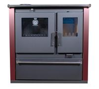 Poêle à bois Verso CS Plus Bordo 7,7 kW | Four, plaque | Gauche