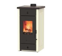 Poêle à bois Wamsler Luke 8 kW schwarz / weiß
