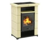 Poêle à bois Wamsler Montafon 7 kW noir/crème doublure céramique