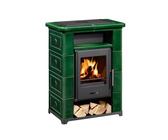 Poêle à bois Wamsler Montafon 7 kW noir/doublure en céramique verte