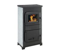 Poêle à bois Wamsler RH-8 A/D avec feu continu automatique 8 kW Naturstein