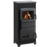 Poêle à bois Wamsler RH-8 A/D avec feu continu automatique 8 kW Noir