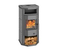 Poêle à bois Wamsler Thyra DB avec feu continu automatique 6 kW