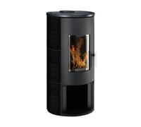 Poêle à bois Wamsler Vitus Keramik 7 kW noir/céramique noir ondulé