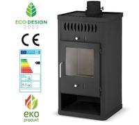 Poele a bois Zvezda Orion 10,0 kW acier noir sortie 130 mm