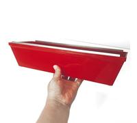 Poêle à boue en plastique ABS pour cloison sèche avec grattoir en acier inoxydable, plateau conique léger de 35,6 cm pour ouvriers du bâtiment et peintres