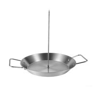 Poêle à brochettes verticales en acier inoxydable pour Shawarma Gyros Tacos Al Pastor Cuisine à la maison Antiadhésive Réutilisable Support de barbecue Argenté Compatible avec marinades pour saveurs