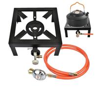 Poêle à brûleur unique en fonte, brûleur en fonte pour réchaud de camping - Grand poêle à mazout portable,Kit de support de combustion pour anneau d'ébullition, aucun assemblage requis