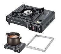 Poêle à cassette portable - cuisinière légère à contrôle de la flamme | Brûleur résistant aux pique-niques, voyages en camping, aventures en plein air, voyage et att