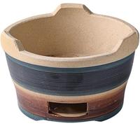 Poêle à charbon portable en argile 25 cm, plaque de cuisson en métal, idéale pour le camping, barbecue, barbecue en plein air, design léger, parfait pour les pique-niques et les hayons