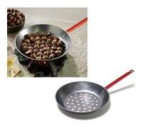 Poele A Chataigne 28 Cm Marron Acier Tout Feu Sauf Induction La Ideal Marron G