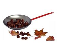 Poêle à châtaignes - Standard - Acier poli - Compatible tous feux - Pratique pour cheminée