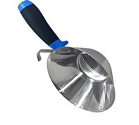 Poêle à ciment portative avec bol en acier inoxydable et poignée de préhension, poêle à plâtre de mortier de 18 cm pour la réparation des murs, les travaux de plâtre et le réglage, utilisation de la