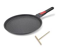 Poêle à Crêpes 20 cm avec Poignée Amovible noir