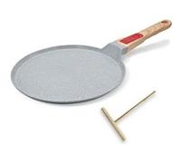 Poêle à crêpes 20 cm en céramique marron bleu Bleu