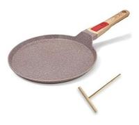 Poêle à crêpes 20 cm en céramique marron noir Noir