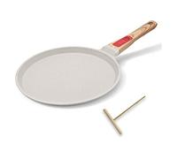 Poêle à Crêpes 25 cm avec Poignée Amovible blanc