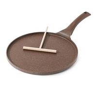 Poêle à crêpes 26 cm avec revêtement céramique naturelle marron