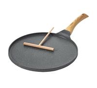 Poêle à Crêpes 26 cm - Compatible Induction - Crêpière avec Répartiteur de Pâte - Poignée Confortable et Ergonomique