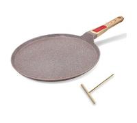 Poêle à crêpes 30 cm en céramique marron noir