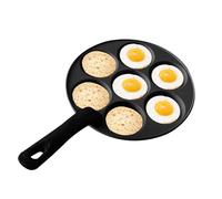Poêle à crêpes anti-adhésive 7 tasses - Moule rond pour petit déjeuner, poêle à frire multifonction en aluminium avec sept sections, poêle de cuisson facile à nettoyer pour une utilisation en cuisine