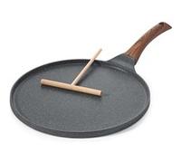 Poêle à Crêpes avec Revêtement Antiadhésive en Granit Suisse 26cm noir Noir