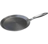 POELE A CREPES EXCELLIUM 3D - Poêle Anti-adhésive - Induction - Compatible Four - Résistante & Polyvalente - Nid d'Abeille anti-rayures - Manche anti-chaleur - 26 cm, Noir