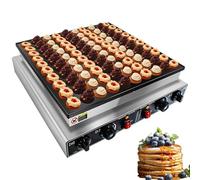 Poêle à crêpes hollandaise 50 trous, crêpière électrique 1700 W, mini-crêpière for usage domestique ou commercial, mini-crêpes de 4,5 cm, surface antiadhésive