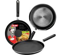- Poêle À Crêpes Indubasic, 26 Cm, Aluminium, Antiadhésif, Compatible Avec L¿Induction, Noir