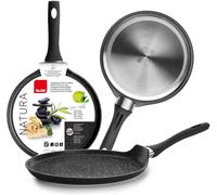 - Poêle À Crêpes Natura, 28 Cm, Aluminium, Antiadhésif Style Pierre, Compatible Avec L¿Induction
