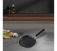 Poêle à crêpes non enduite de 18 cm pour cuire des crêpes, des doses et des rouleaux en toute confiance en utilisant cet essentiel de cuisine (noir)