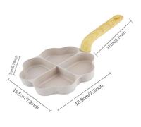 Poêle à crêpes - Poêle à omelettes - Poêle à œufs - Poêle à œufs en forme de cœur à 4 compartiments - Poêle à 4 3CQINGSHOP